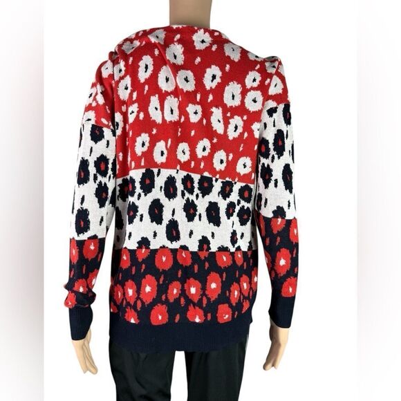 CAbi Women's Red, White and Blue Patterned Upbeat Cardigan - Picture 3 of 7